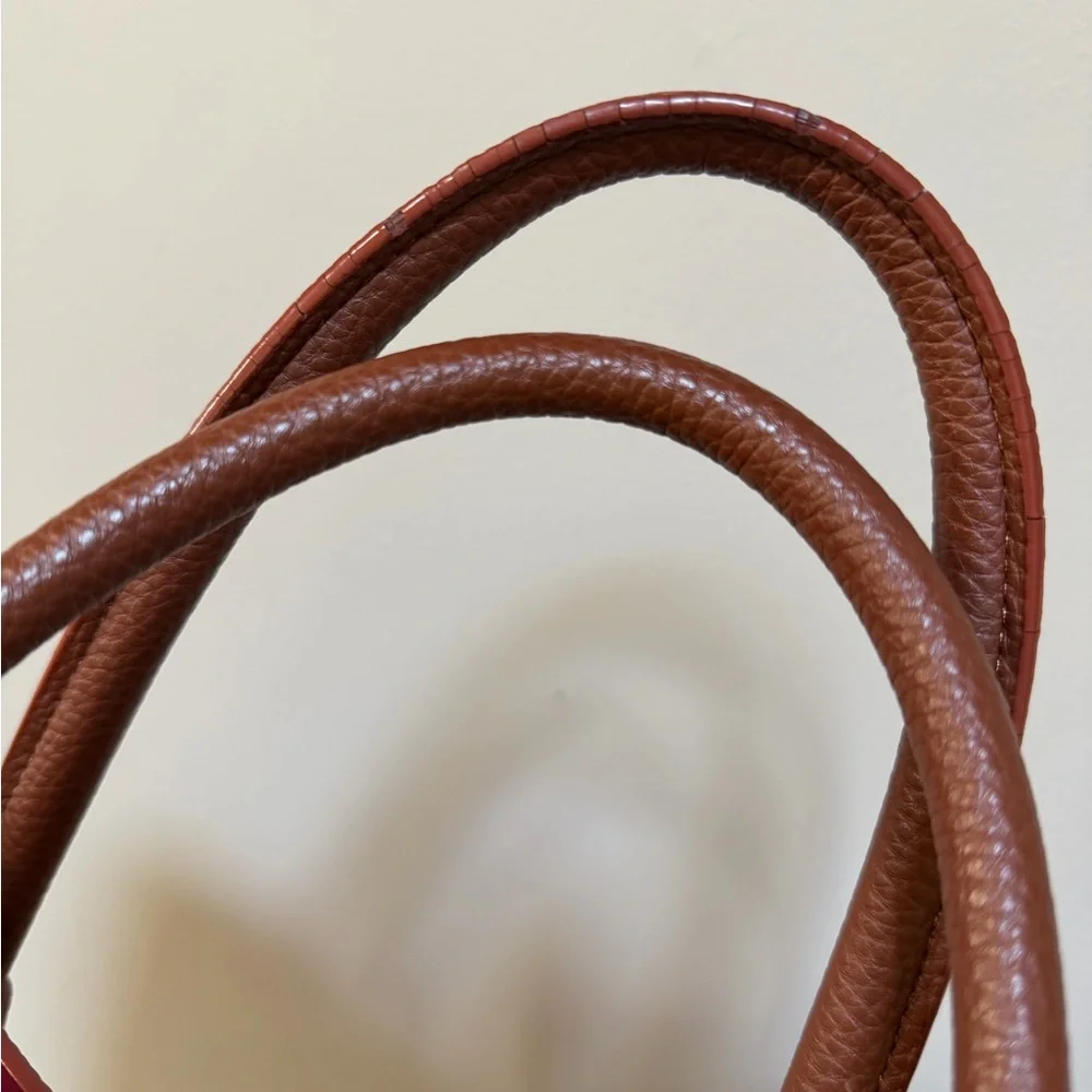 Angela Roi Cher Tote Bag Purse Brown Vegan Leather Plus Strap, Dust Bag & Tassel
